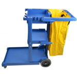 Blue Janitor Cart