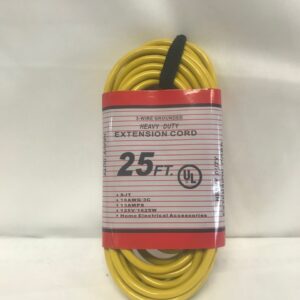 Extension Cord Yellow 25' 16/3