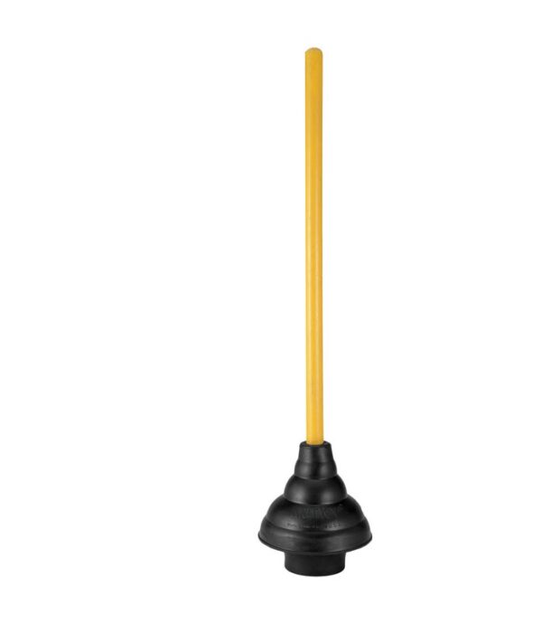 Toilet Plunger 6", Black/Yellow