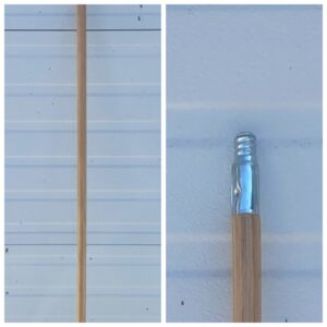 60" Wood handle w/ Metal tip