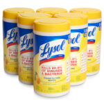Lysol® Lemon Disinfecting Wipes Canisters, case of 6