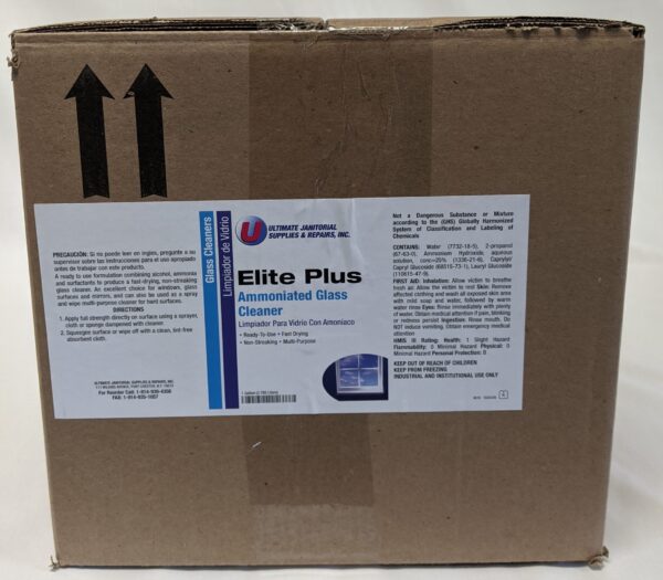 Elite Plus Glass Cleaner, 1 gal, 4 ct