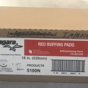Buffing Pads, Red, 20", 5 ct