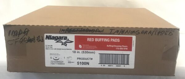 Buffing Pads, Red, 18", 5 ct